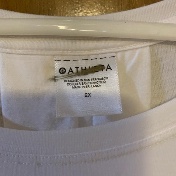 Athleta with ease white top longsleeve size woman's 2x Nwot so soft and cozy - Picture 7 of 8